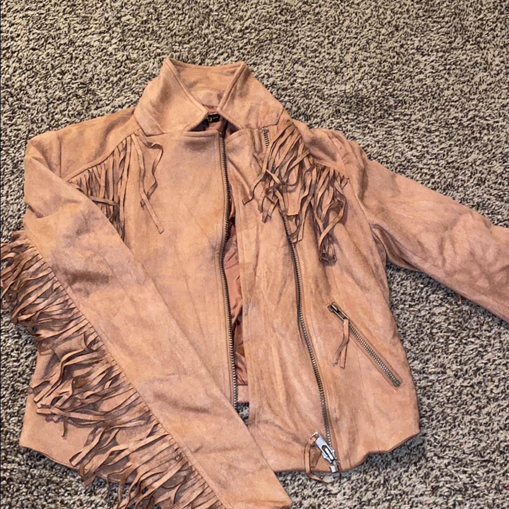 Fringe suede jacket